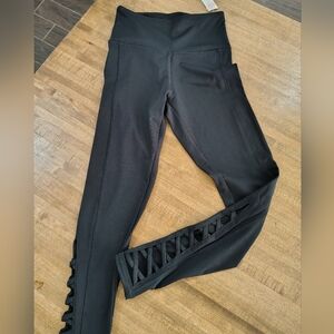 PINK Victoria Secret Ultimate High Waisted Lattice Detail Leggings XS NWT